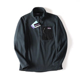 Half Zipper Men's Long-sleeved Coat - WOMONA.COM