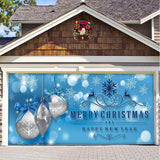 Christmas Background Hanging Cloth Garage - WOMONA.COM