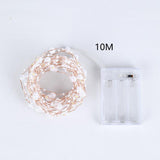 Beads Ins Room Decoration Christmas Lights Star Copper Wire String Lights - WOMONA.COM