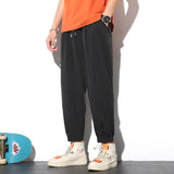 Drawstring Pants Summer Casual Ice Slik Trousers - WOMONA.COM