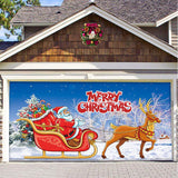 Christmas Background Hanging Cloth Garage - WOMONA.COM