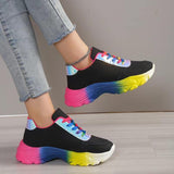 INS Style Rainbow Color Sports Shoes For Women - WOMONA.COM