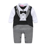 Boys' long-sleeved gentleman romper - WOMONA.COM