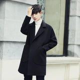 Slim fit large pocket casual woolen men's - WOMONA.COM