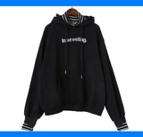 Harajuku striped turtleneck hoodies women - WOMONA.COM