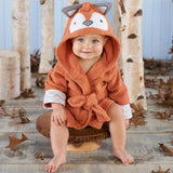 Children's Hooded Absorbent Animal-shaped Bathrobe - WOMONA.COM