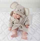 Children's Hooded Absorbent Animal-shaped Bathrobe - WOMONA.COM