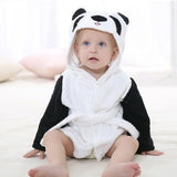 Children's Hooded Absorbent Animal-shaped Bathrobe - WOMONA.COM