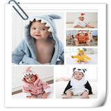 Children's Hooded Absorbent Animal-shaped Bathrobe - WOMONA.COM