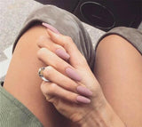 Frosted Ballet Trapezoid Fake Nails - WOMONA.COM