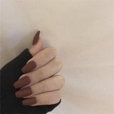 Frosted Ballet Trapezoid Fake Nails - WOMONA.COM
