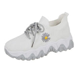 Flying Woven Mesh Small Daisy Sneakers Women - WOMONA.COM