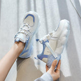 Fashion Retro Tpu Sole Round Head Trendy Casual Sneakers - WOMONA.COM