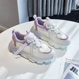 Fashion Retro Tpu Sole Round Head Trendy Casual Sneakers - WOMONA.COM