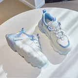 Fashion Retro Tpu Sole Round Head Trendy Casual Sneakers - WOMONA.COM