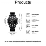 Fake Hree Eye Fashion Business Quartz Watch - WOMONA.COM
