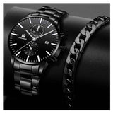 Fake Hree Eye Fashion Business Quartz Watch - WOMONA.COM