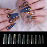500 tablets of transparent natural color ballet fake nails - WOMONA.COM