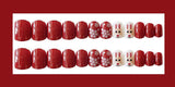Artificial Christmas Snowflake Elk Cartoon Design Fake Nails Manicure - WOMONA.COM