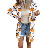European And American Halloween Theme Printed Coat Small Cardigan Women's Clothing
