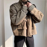 Lightly Mature Design Lapel Vintage Overalls Jacket - WOMONA.COM