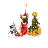 Christmas Family Puppies Decorate Trees With Lights - WOMONA.COM
