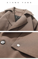 Winter New Mid-length Woolen Coat British Style Men - WOMONA.COM