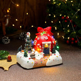 Christmas Rotating Resin Luminous Music Box Ornaments - WOMONA.COM