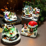 Christmas Rotating Resin Luminous Music Box Ornaments - WOMONA.COM