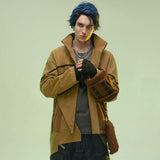 Asymmetric Medium And Long Sandstone Wind Coat - WOMONA.COM