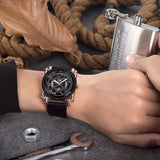 Personalized Men's Watch Calendar Luminous Belt - WOMONA.COM