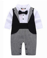 Boys' long-sleeved gentleman romper - WOMONA.COM