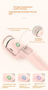 Charging Port Three-speed Temperature Control Electric Eyelash Curler - WOMONA.COM