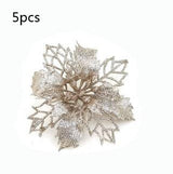 Glitter Artifical Christmas Flowers