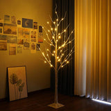 Silver Birch Christmas Party Scene Decoration Lights - WOMONA.COM