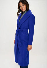 Coalition LA Double-Breasted Longline Coat With Belt