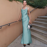 Fashion Backless Swing Collar Dress