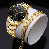 Fake Hree Eye Fashion Business Quartz Watch - WOMONA.COM