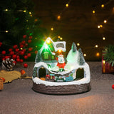 Christmas Rotating Resin Luminous Music Box Ornaments - WOMONA.COM