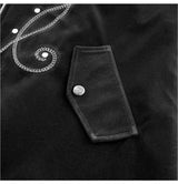 Men's Gothic Halloween Coat Stand Collar Jacket - WOMONA.COM