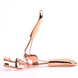 Stainless Steel Rose Gold Eyelash Clip Press Type Eyelash Curler - WOMONA.COM