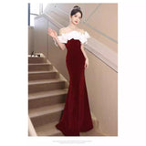 Off-shoulder Temperament Ladies Party Dress