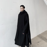 Fashion Trench Coat Hooded Dark Cape - WOMONA.COM