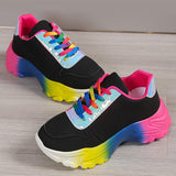 INS Style Rainbow Color Sports Shoes For Women - WOMONA.COM