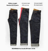 High Waist Raw Denim Selvedge Jeans