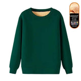 Men's Warm Lambskin Round Neck Hoodie - WOMONA.COM