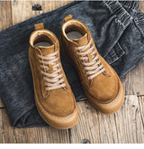 High-top Men's Genuine Leather Fashion Shoes - WOMONA.COM