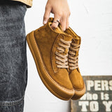 High-top Men's Genuine Leather Fashion Shoes - WOMONA.COM