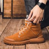 Ankle Boots Men Winter Warm Plush Shoes - WOMONA.COM