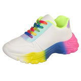INS Style Rainbow Color Sports Shoes For Women - WOMONA.COM